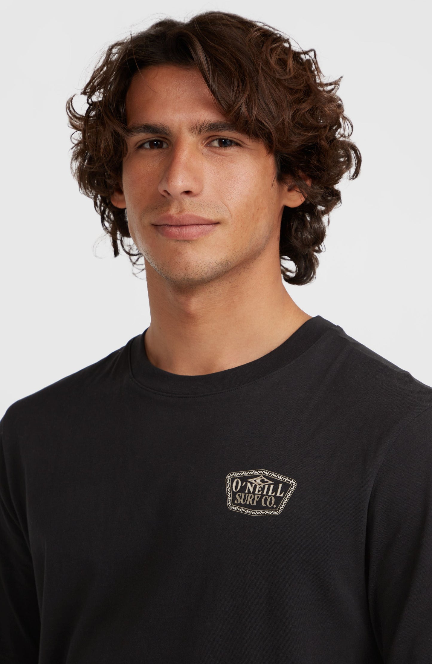 Small Chest Print T-Shirt Men Black Out