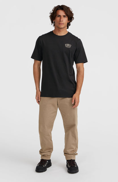 Small Chest Print T-Shirt Men Black Out