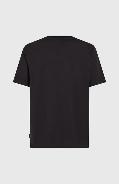 Small Chest Print T-Shirt Men Black Out