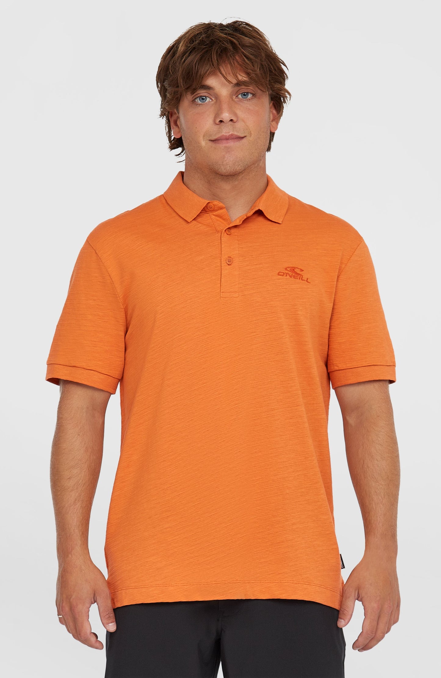 Slub Small Logo Polo Men Cinnamon Stick