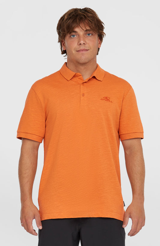 Slub Small Logo Polo Men Cinnamon Stick