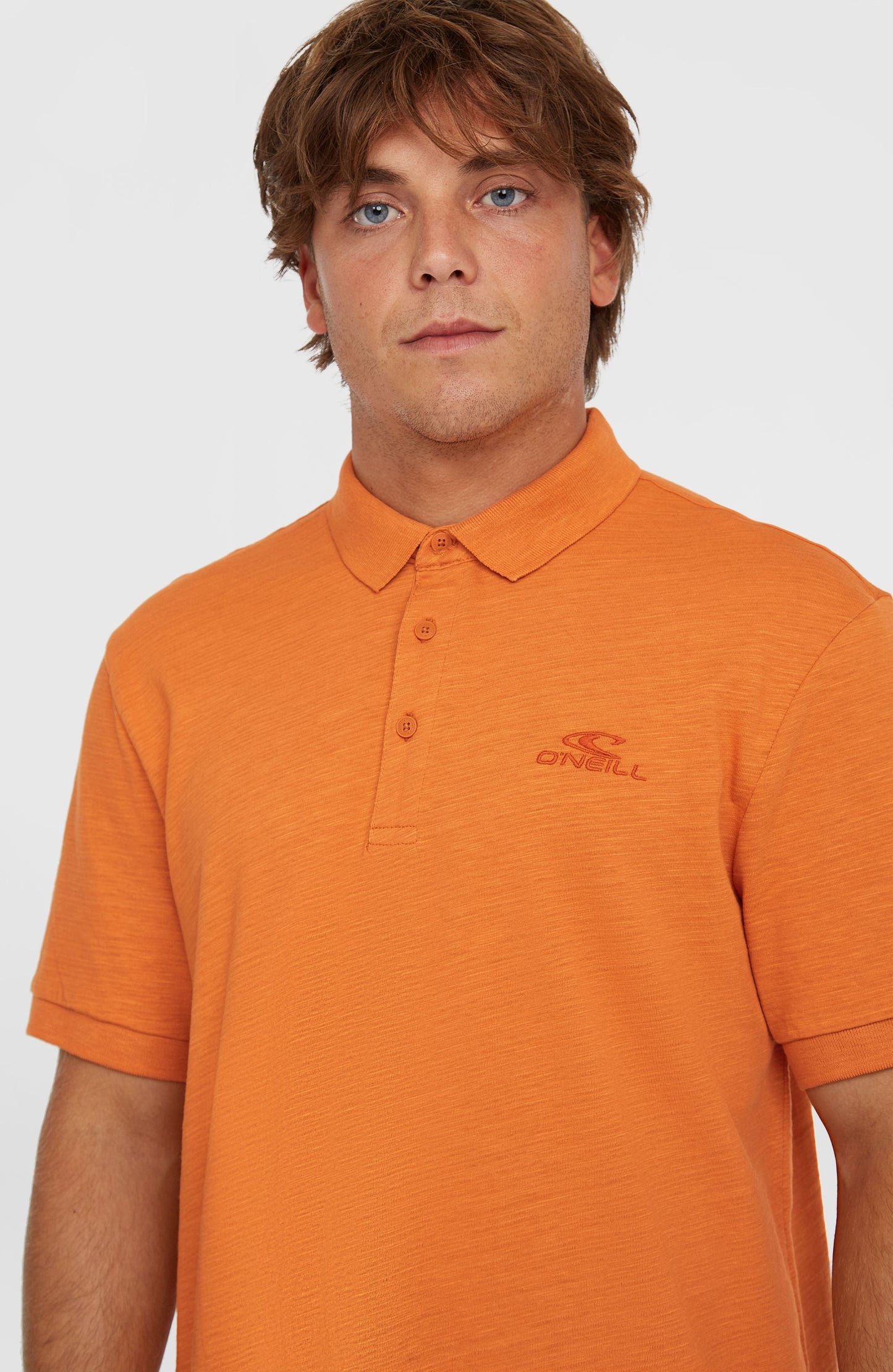 Slub Small Logo Polo Men Cinnamon Stick