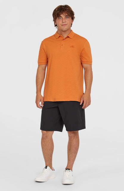 Slub Small Logo Polo Men Cinnamon Stick