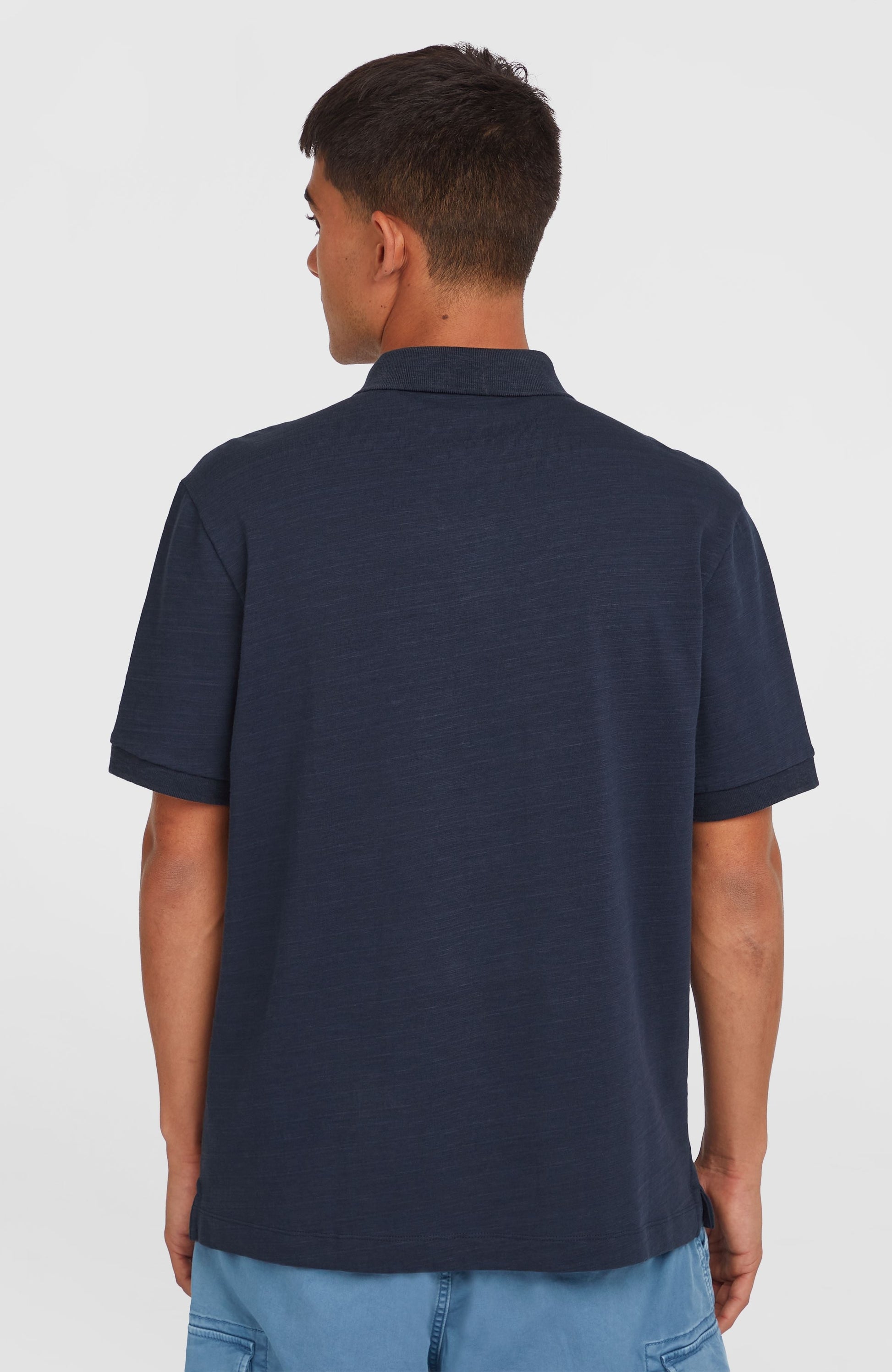 Slub Small Logo Polo Men Ink Blue