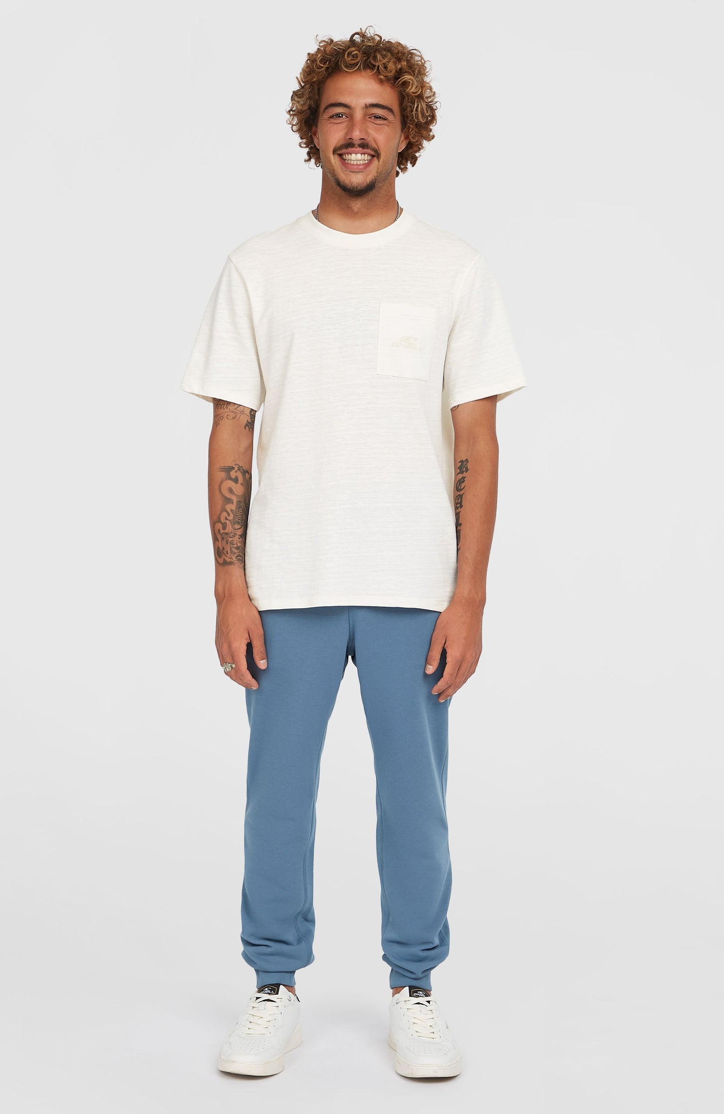 Small Logo Sweatpants Men Copen Blue