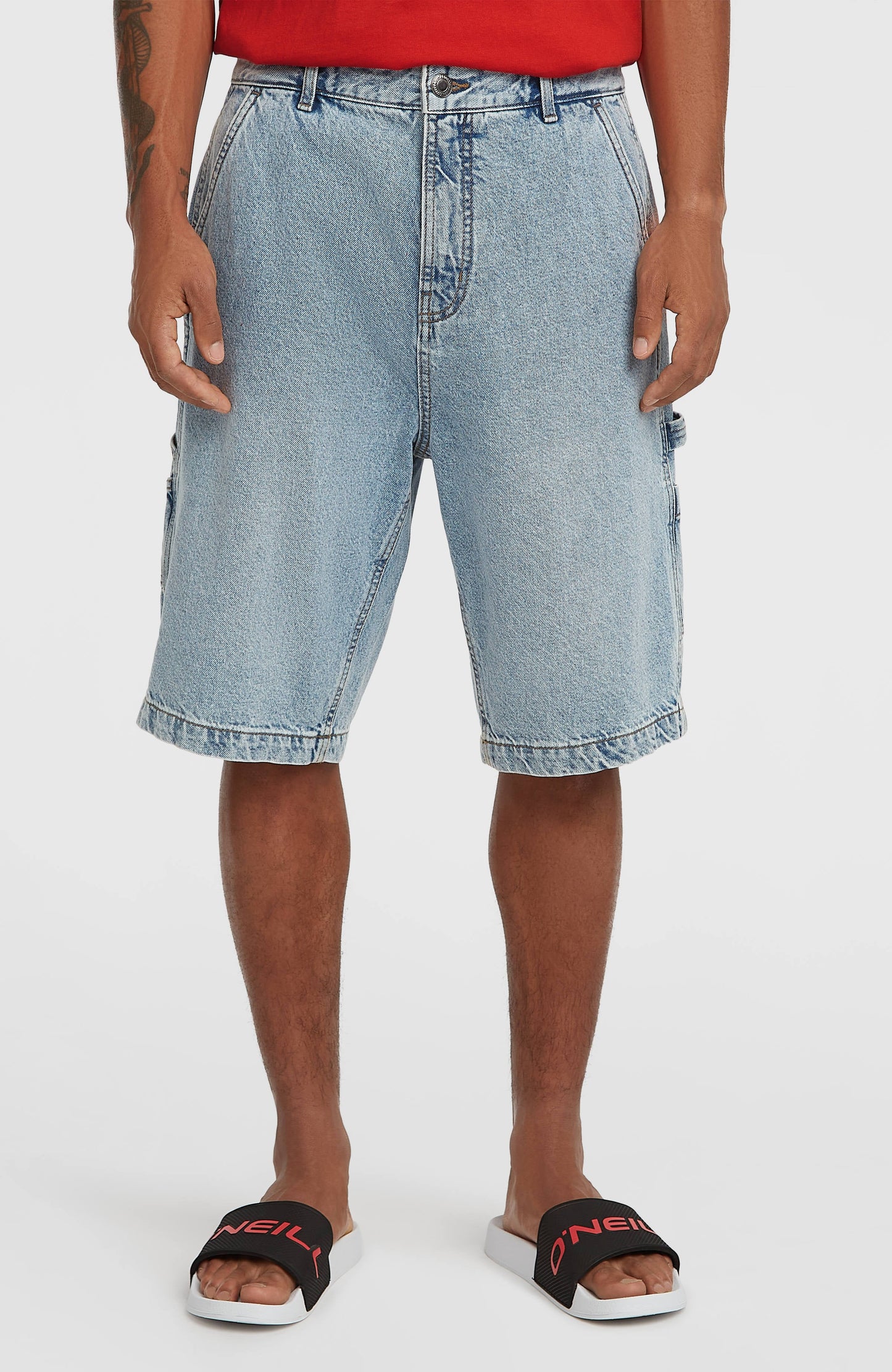 Essentials Denim Shorts Men Denim Blue