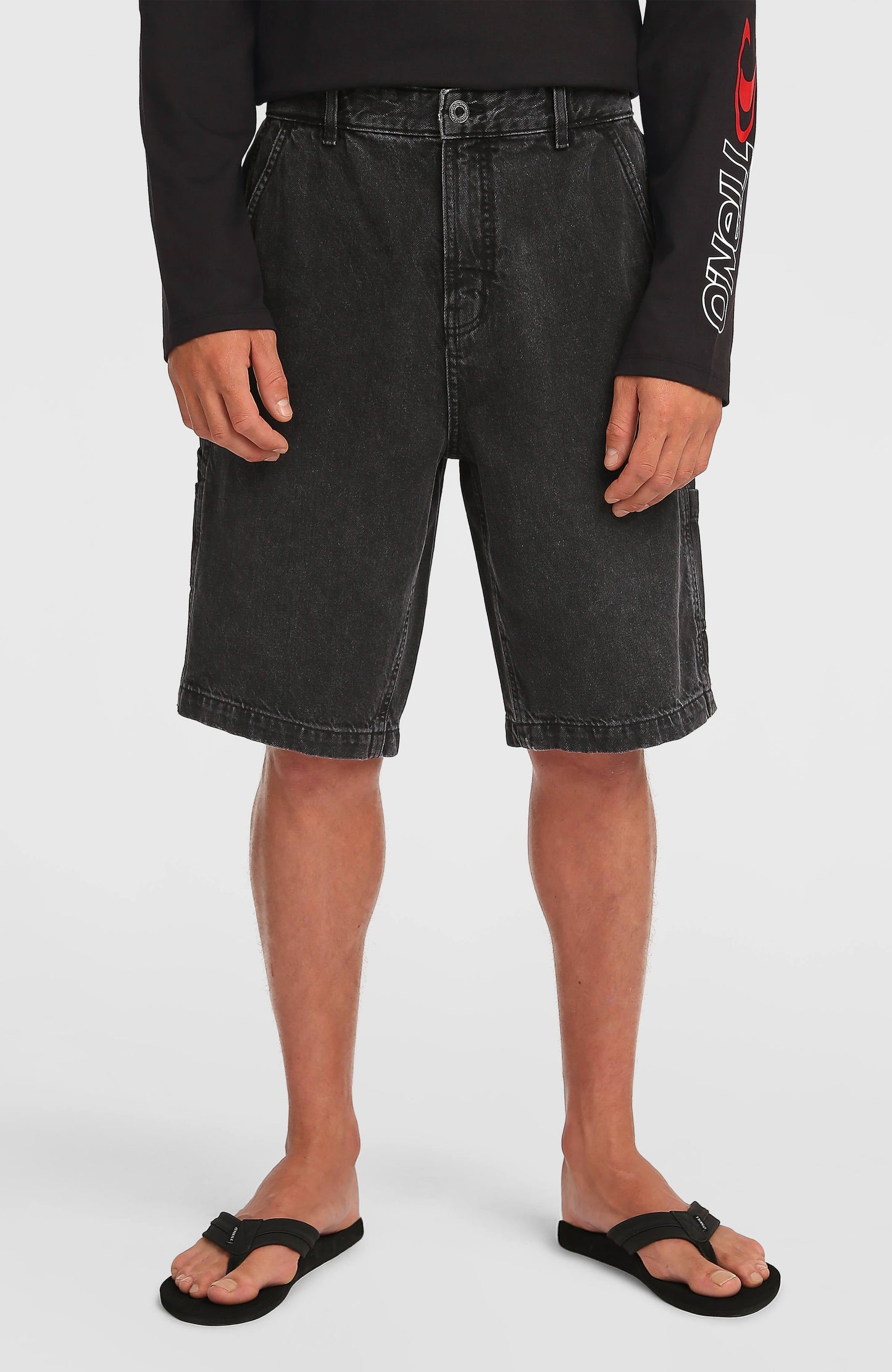 Essentials Denim Shorts Men Black Out