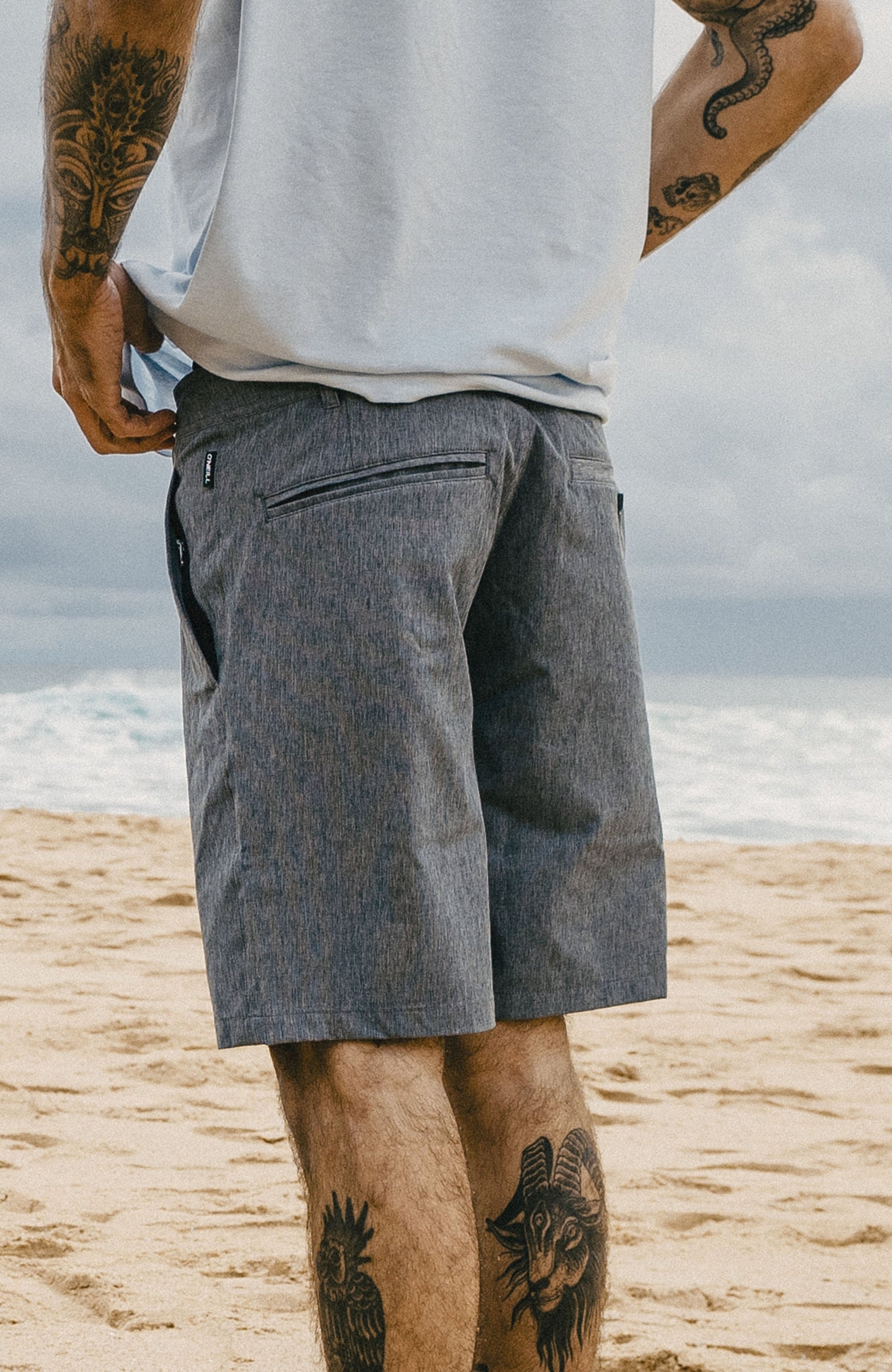 Hybrid 19" Melange Shorts Men Black Out