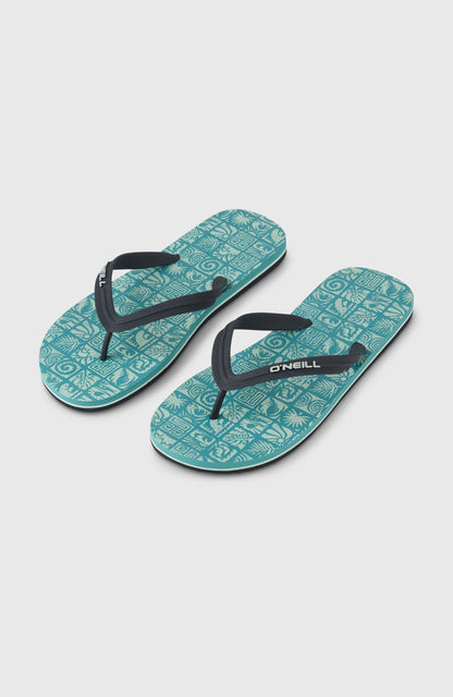 Profile Graphic Sandals Men Blue Bricks
