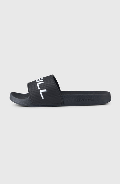 Logo Slides Men Black Out