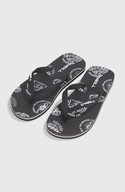 Profile Graphic Sandals Men Black Mystical