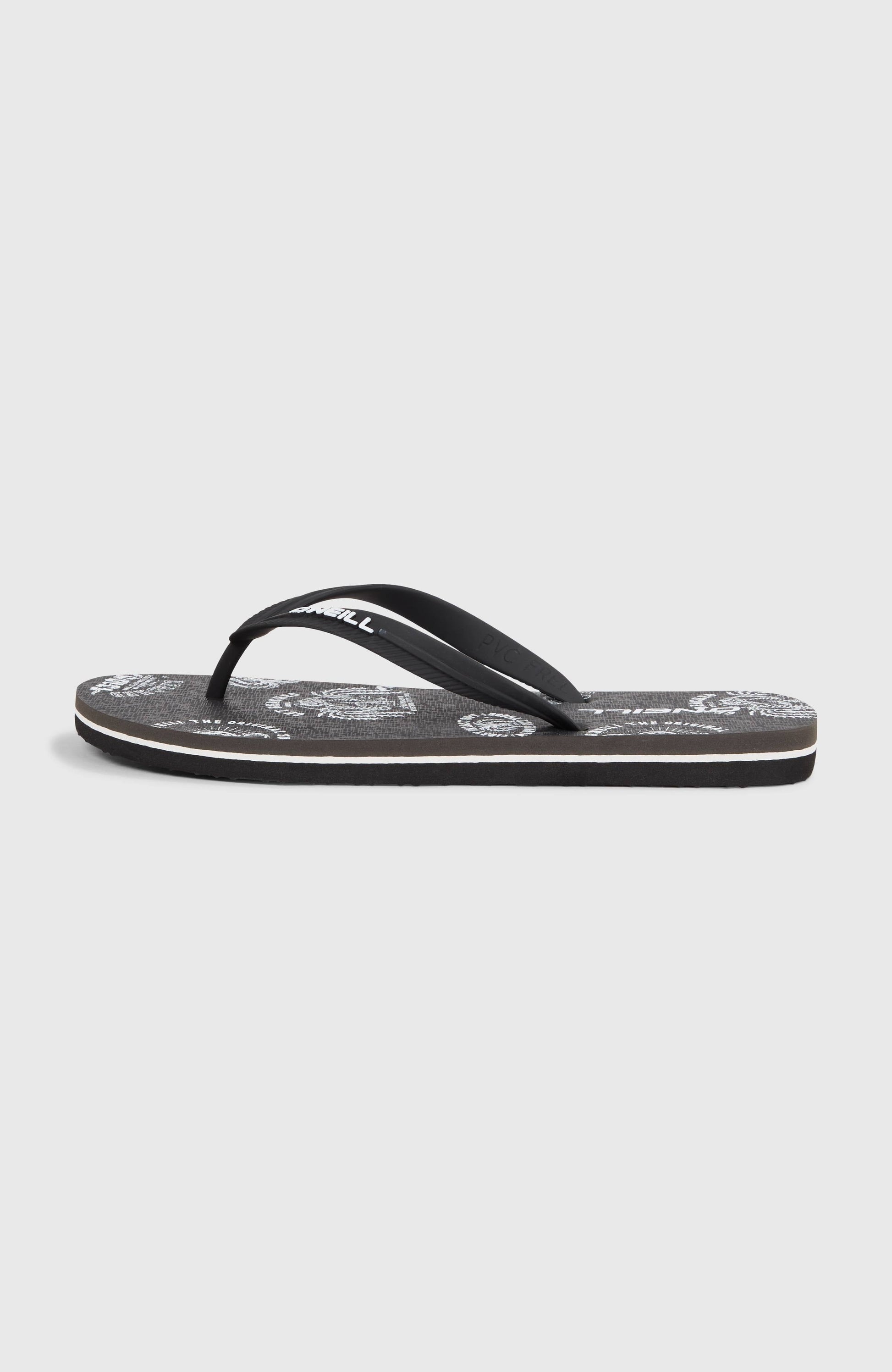 Profile Graphic Sandals Men Black Mystical