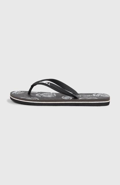 Profile Graphic Sandals Men Black Mystical