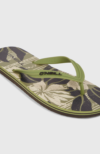 Profile Graphic Sandals Men Green Dusty Flower
