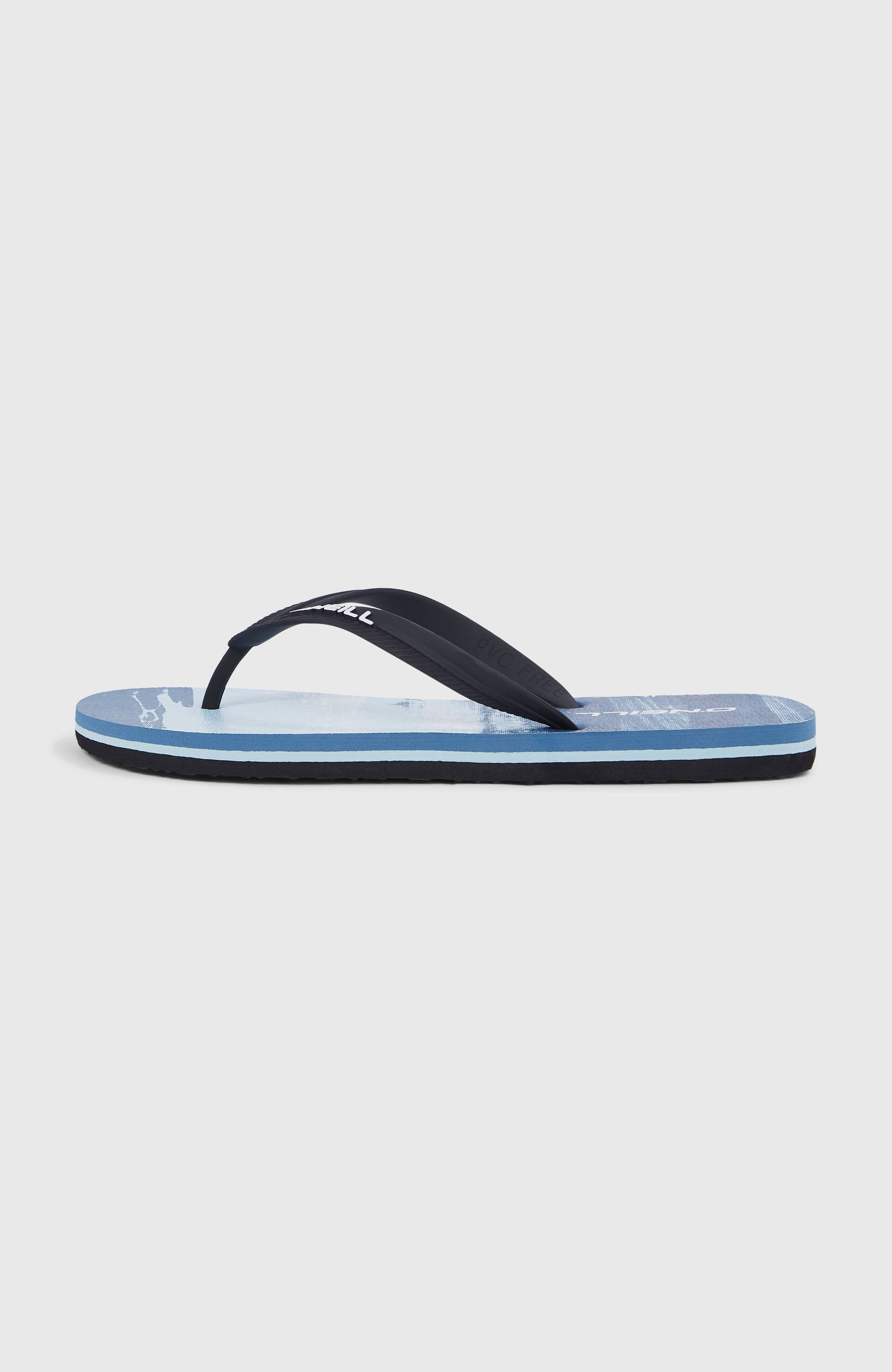 Profile Graphic Sandals Men Blue Melted Texture