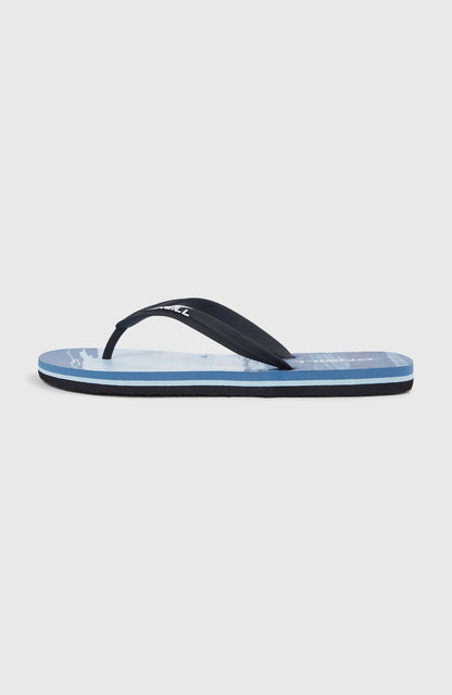 Profile Graphic Sandals Men Blue Melted Texture