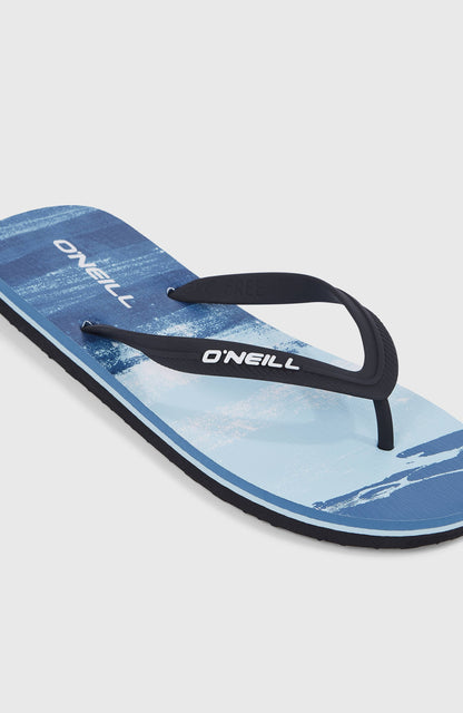 Profile Graphic Sandals Men Blue Melted Texture