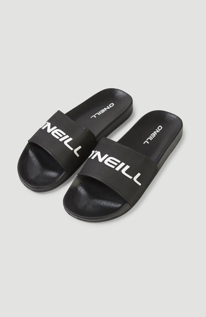 Logo Slides Men Black Out