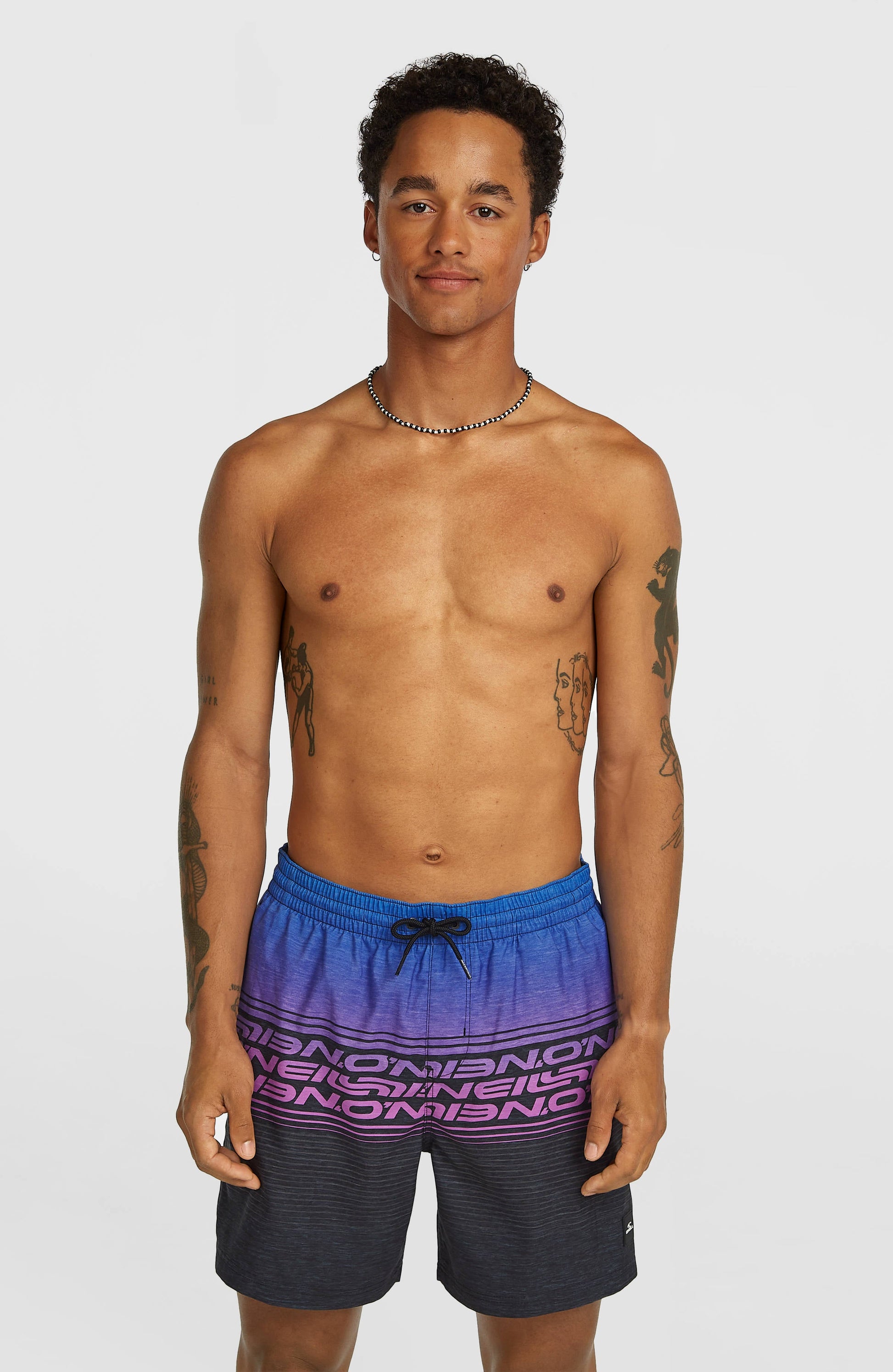Logo Stripe 16'' Swimshorts Men Blue Heritage O'Neill Stripe