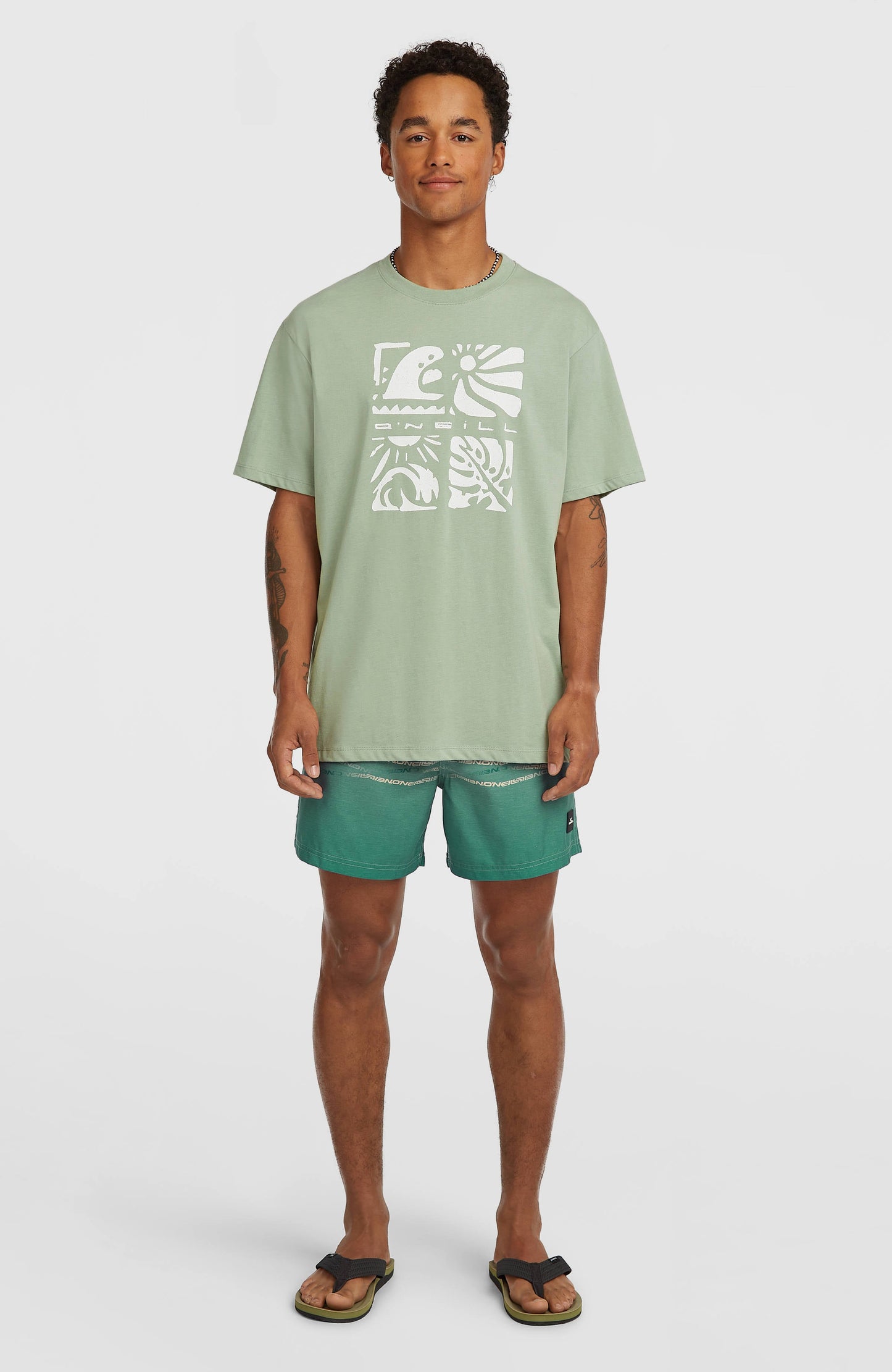 O'Neill First 15'' Swimshorts Men Green Heritage O'Neill Flip