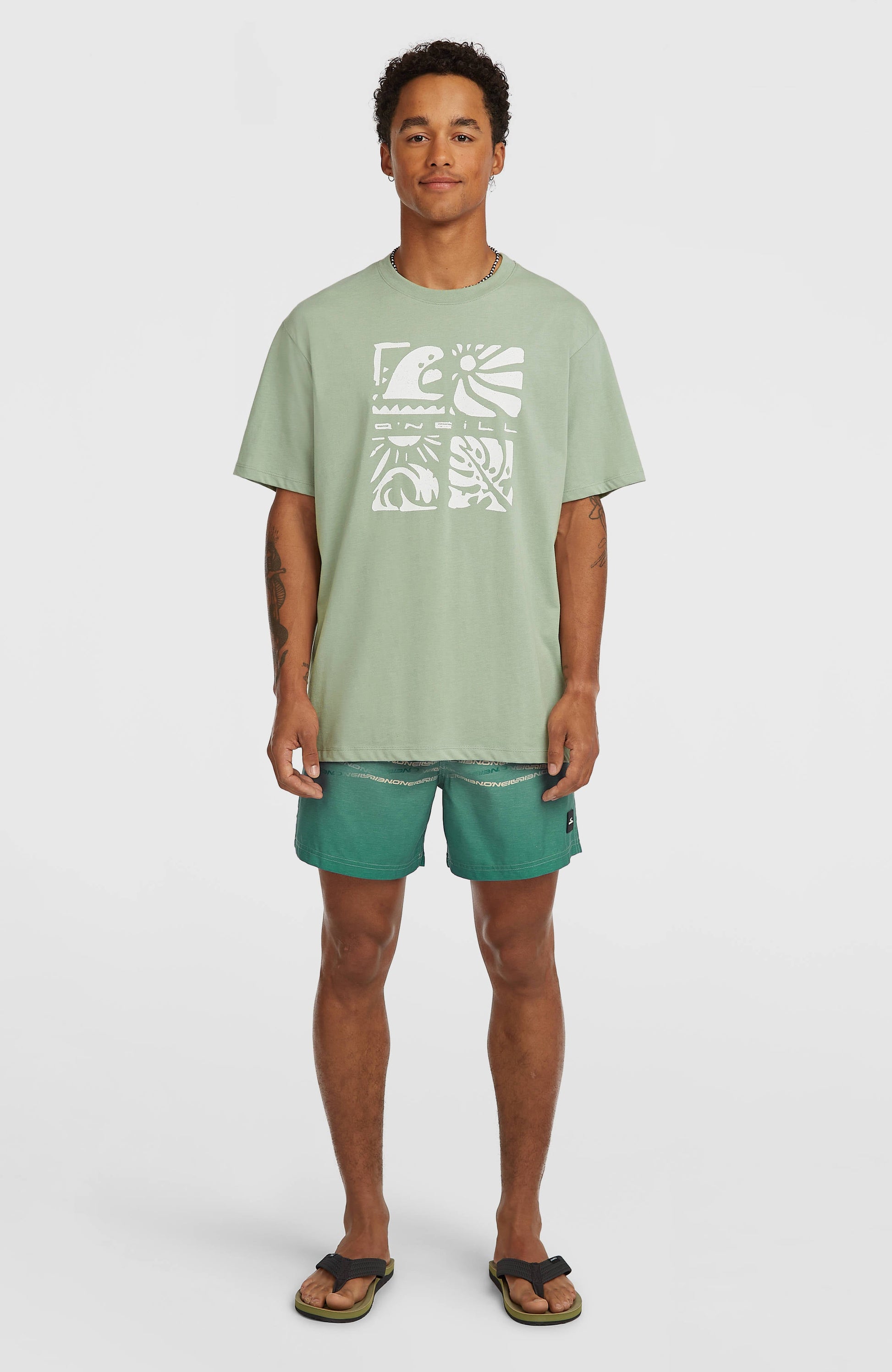 O'Neill First 15'' Swimshorts Men Green Heritage O'Neill Flip