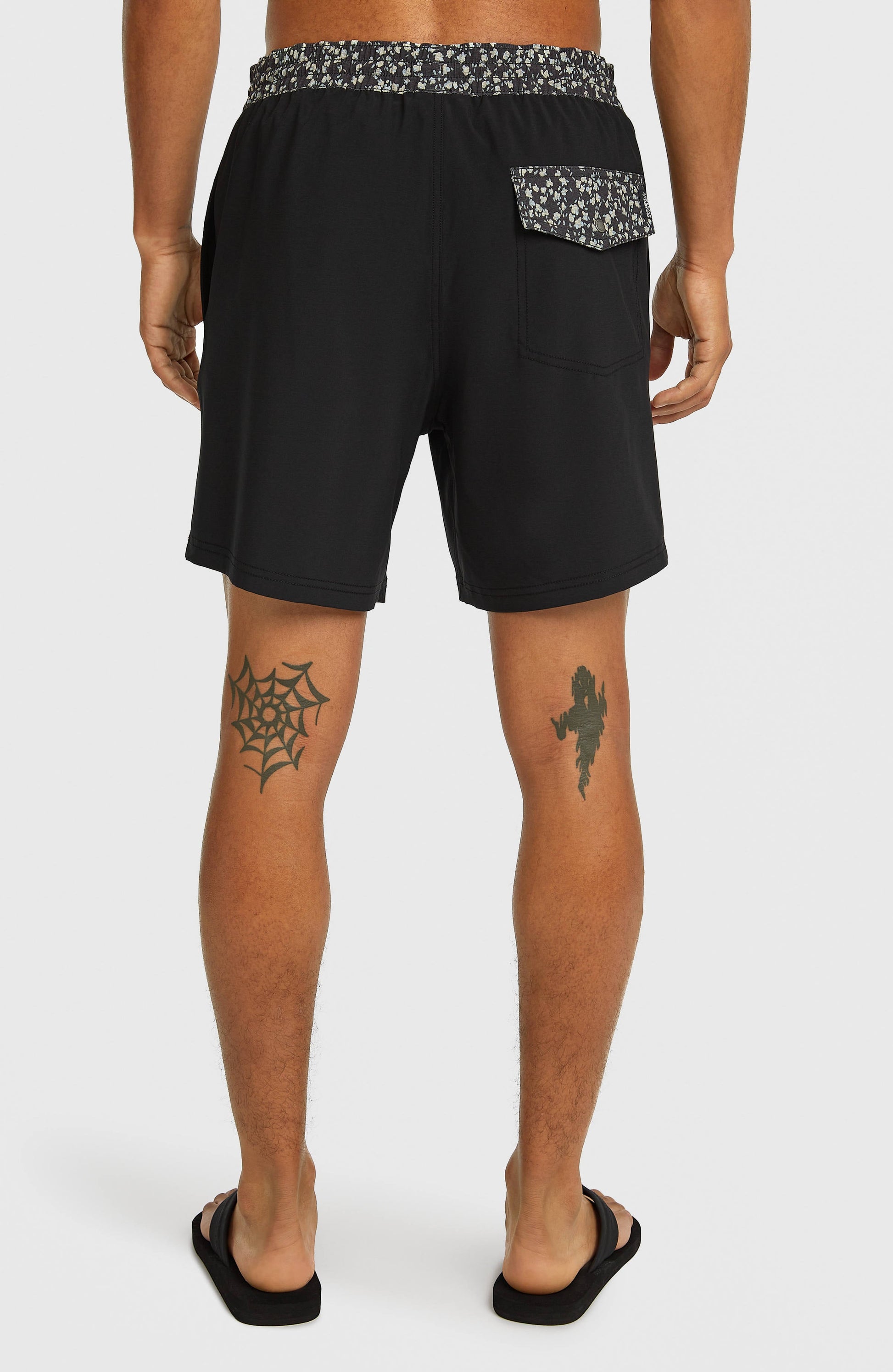 Pocket Print 16'' Swimshorts Men Black Out