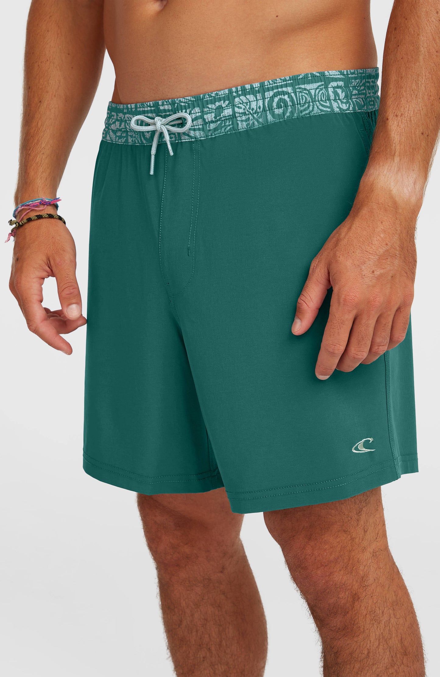 Pocket Print 16'' Swimshorts Men Botanical Heat