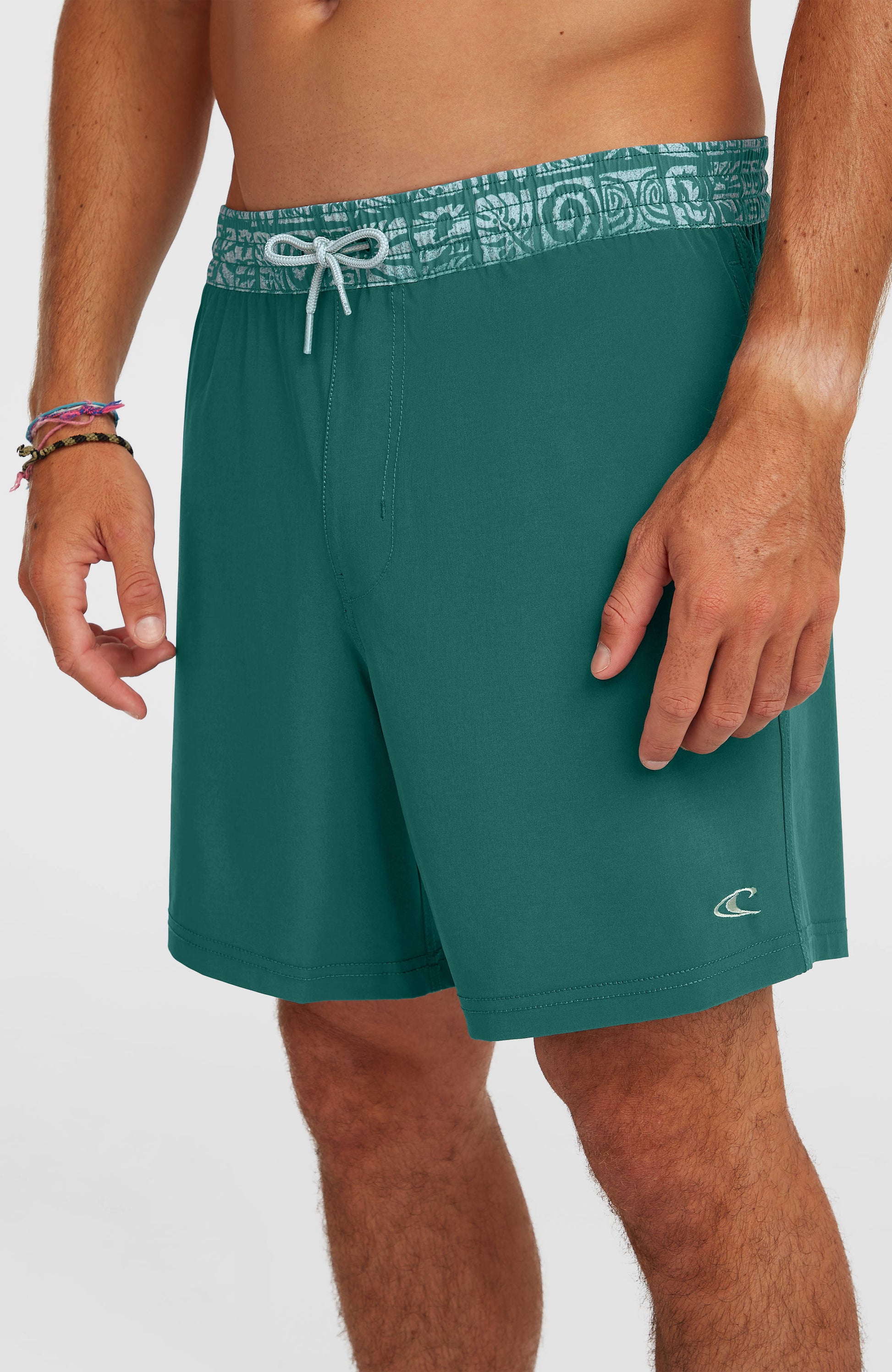Pocket Print 16'' Swimshorts Men Botanical Heat