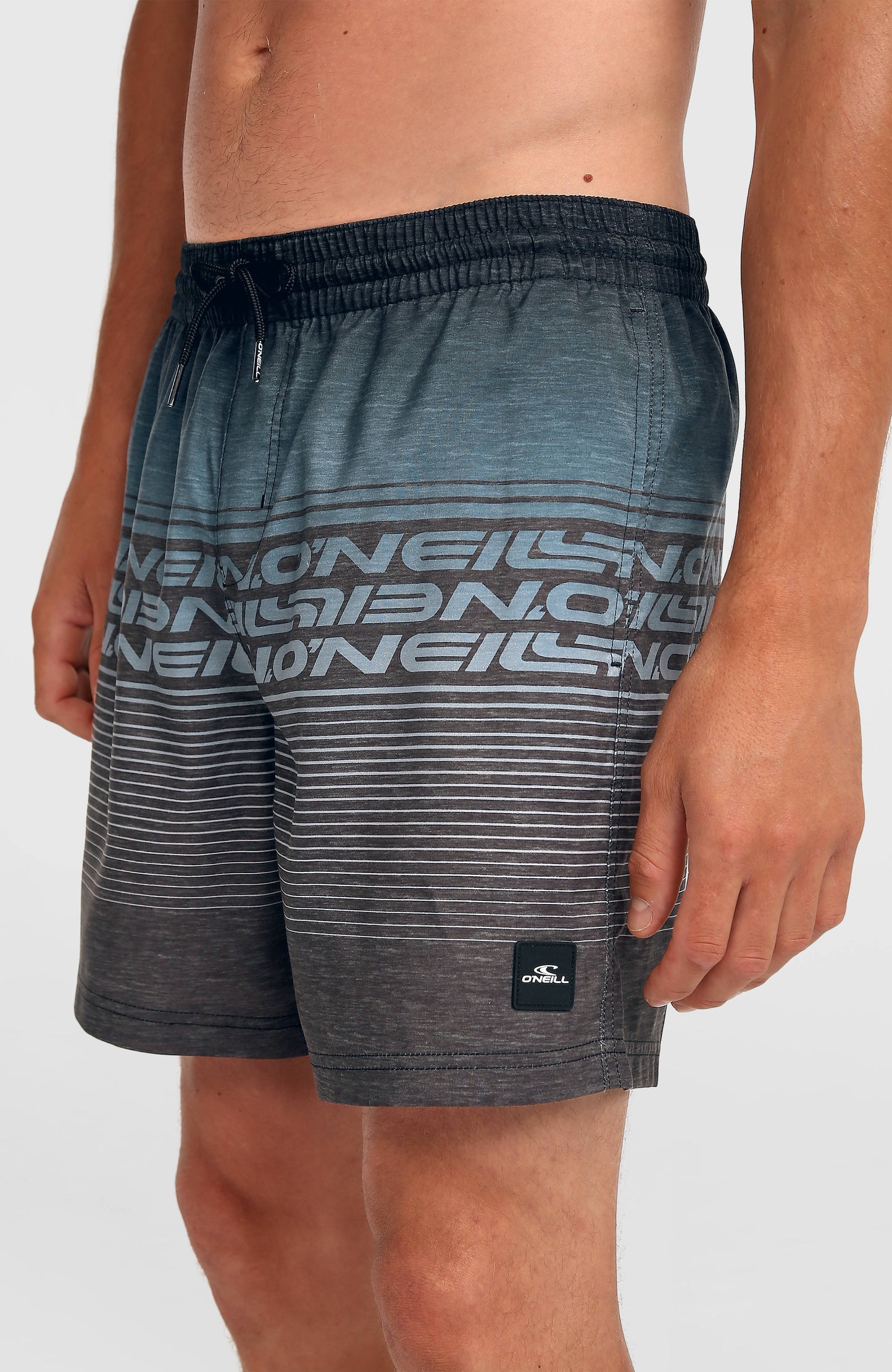Logo Stripe 16'' Swimshorts Men Black Out Heritage O'Neill Stripe