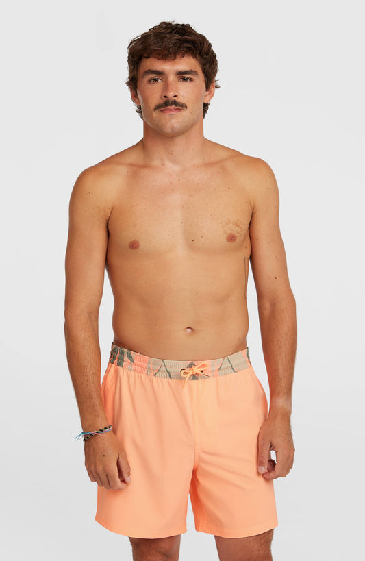 Pocket Print 16'' Swimshorts Men Funky Peach