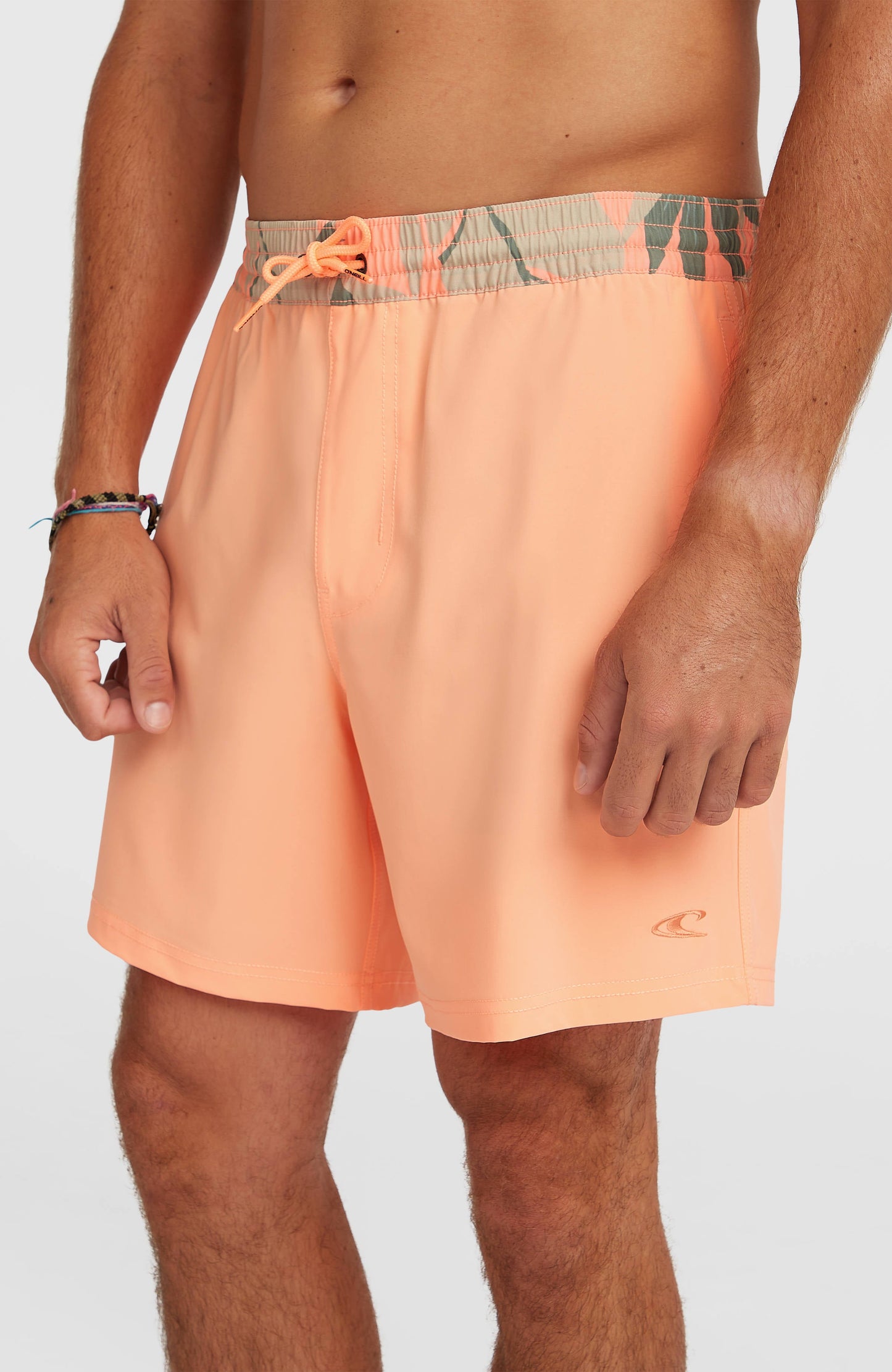 Pocket Print 16'' Swimshorts Men Funky Peach