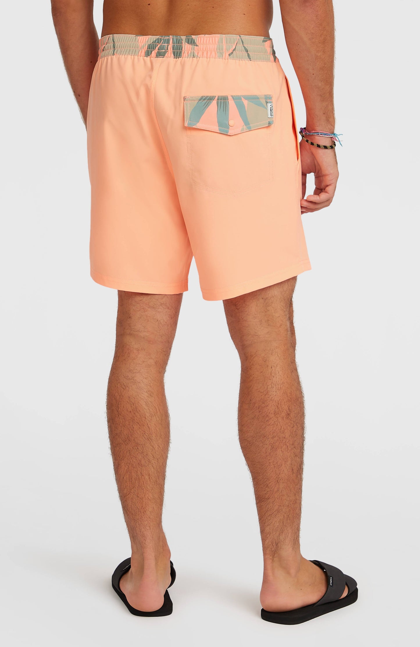 Pocket Print 16'' Swimshorts Men Funky Peach