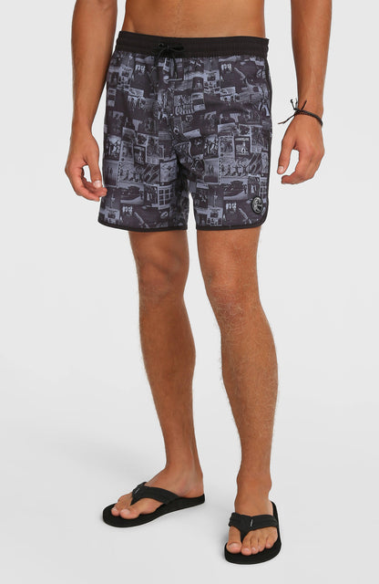 O'Riginals Scallop 16'' Swimshorts Men Black Out Heritage AOP