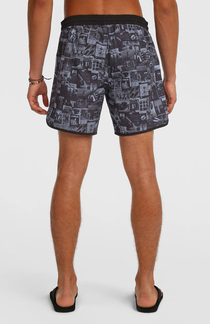 O'Riginals Scallop 16'' Swimshorts Men Black Out Heritage AOP