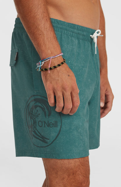 O'Riginals Cali Ocean 16'' Swimshorts Men Green Originals Acid Wash