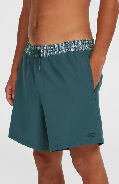 Pocket Print 16'' Swim Shorts Men Alma Steel