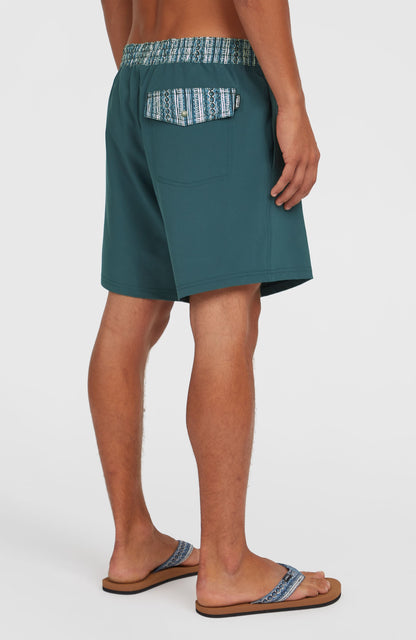 Pocket Print 16'' Swim Shorts Men Alma Steel
