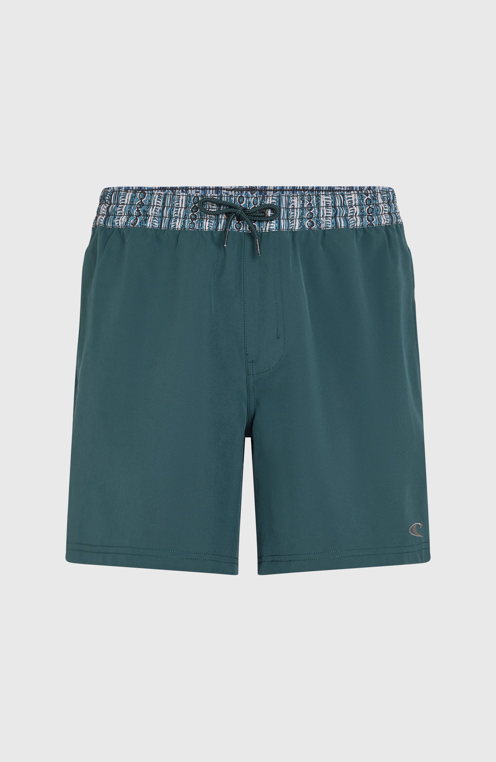 Pocket Print 16'' Swim Shorts Men Alma Steel
