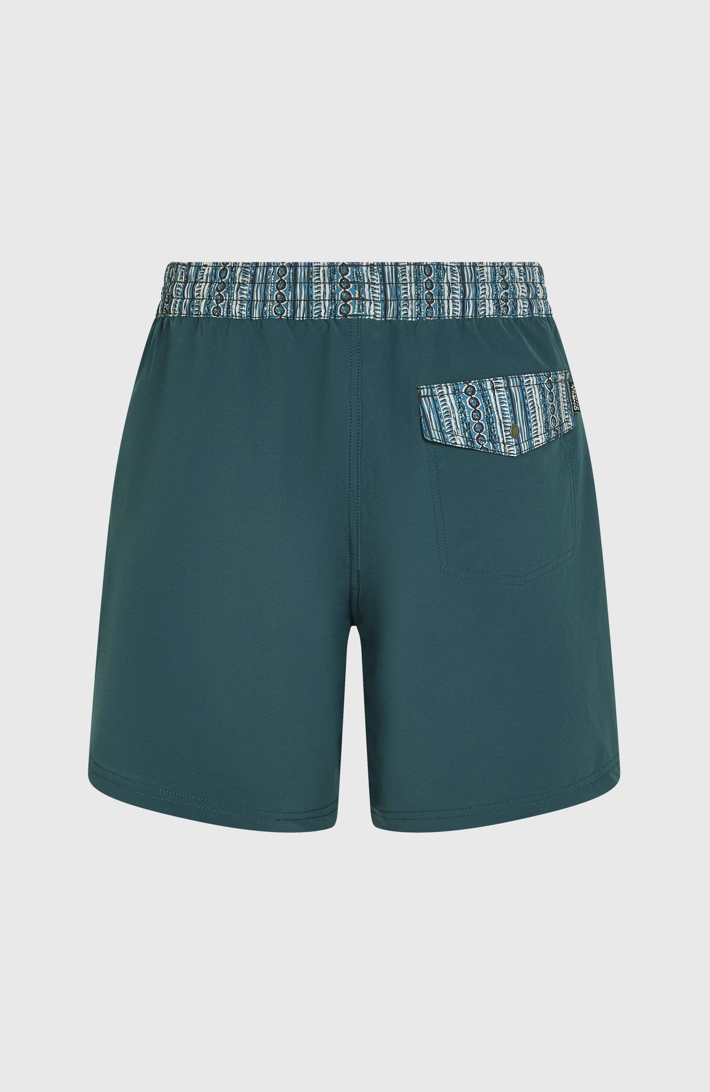 Pocket Print 16'' Swim Shorts Men Alma Steel
