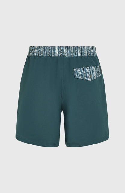 Pocket Print 16'' Swim Shorts Men Alma Steel