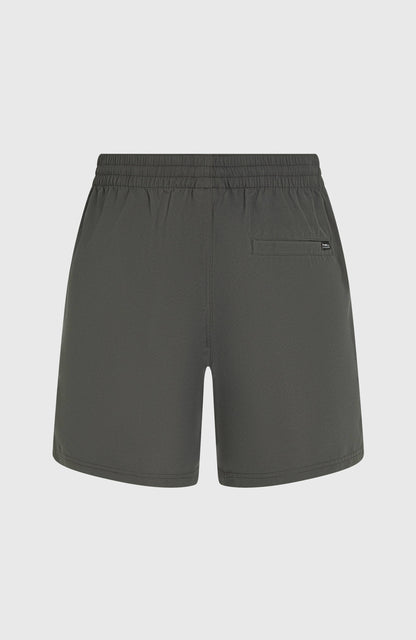 Cali Block 15'' Swim Shorts Men Green Dusty Flower