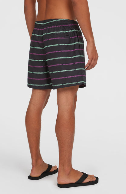 Cali First 15'' Swim Shorts Men Black/Purple O'Neill Stripe