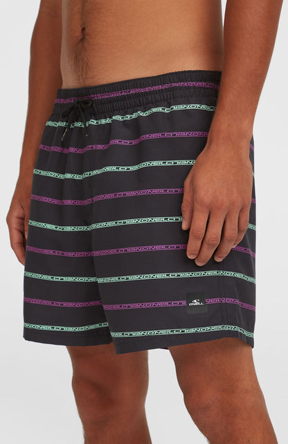 Cali First 15'' Swim Shorts Men Black/Purple O'Neill Stripe