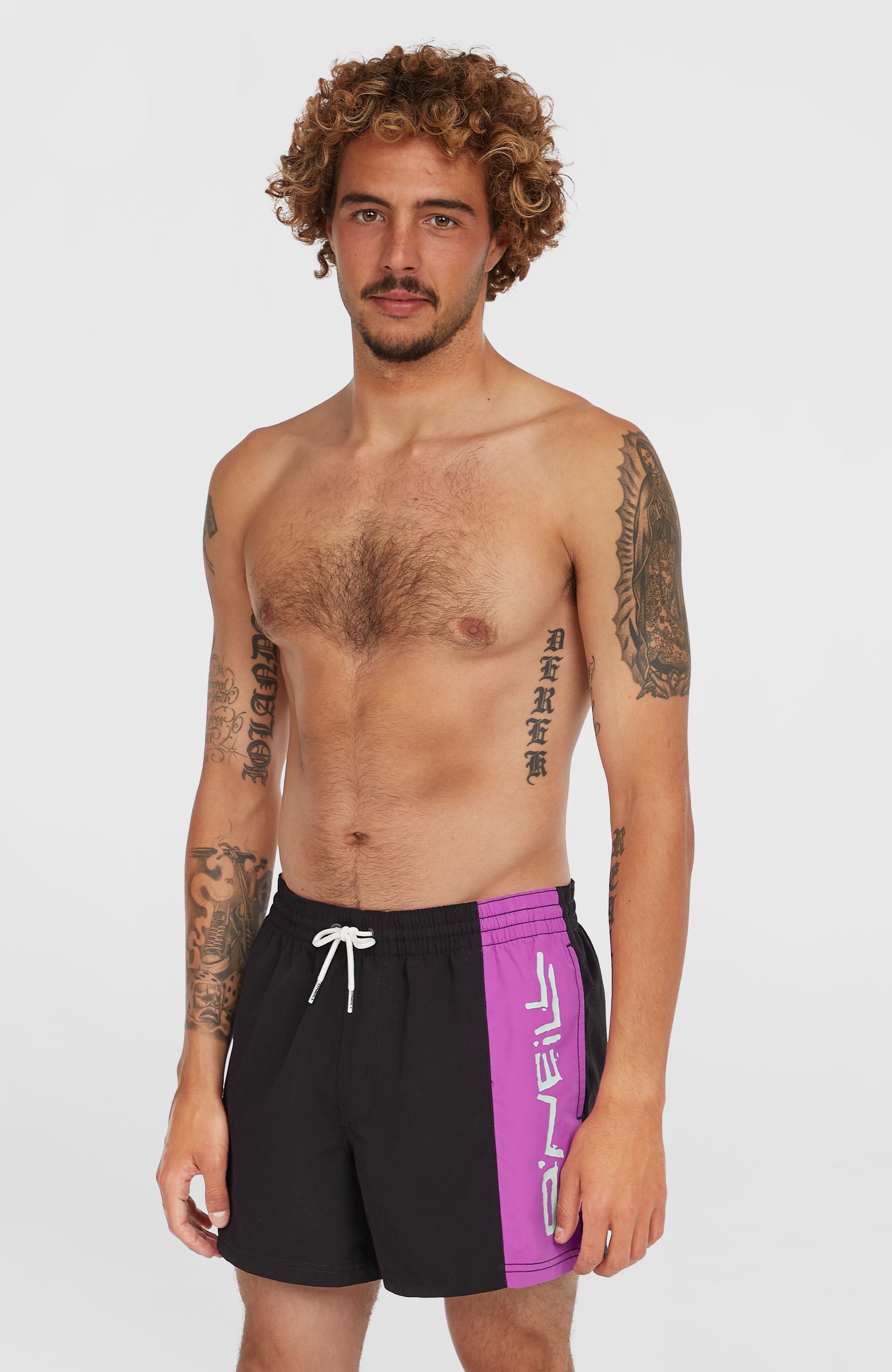 Retro 14'' Swim Shorts Men Digitalis Colour Block