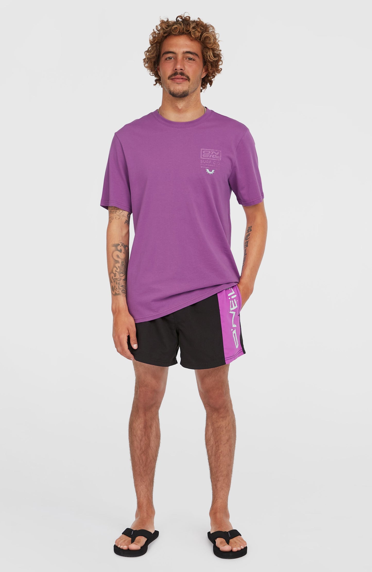 Retro 14'' Swim Shorts Men Digitalis Colour Block