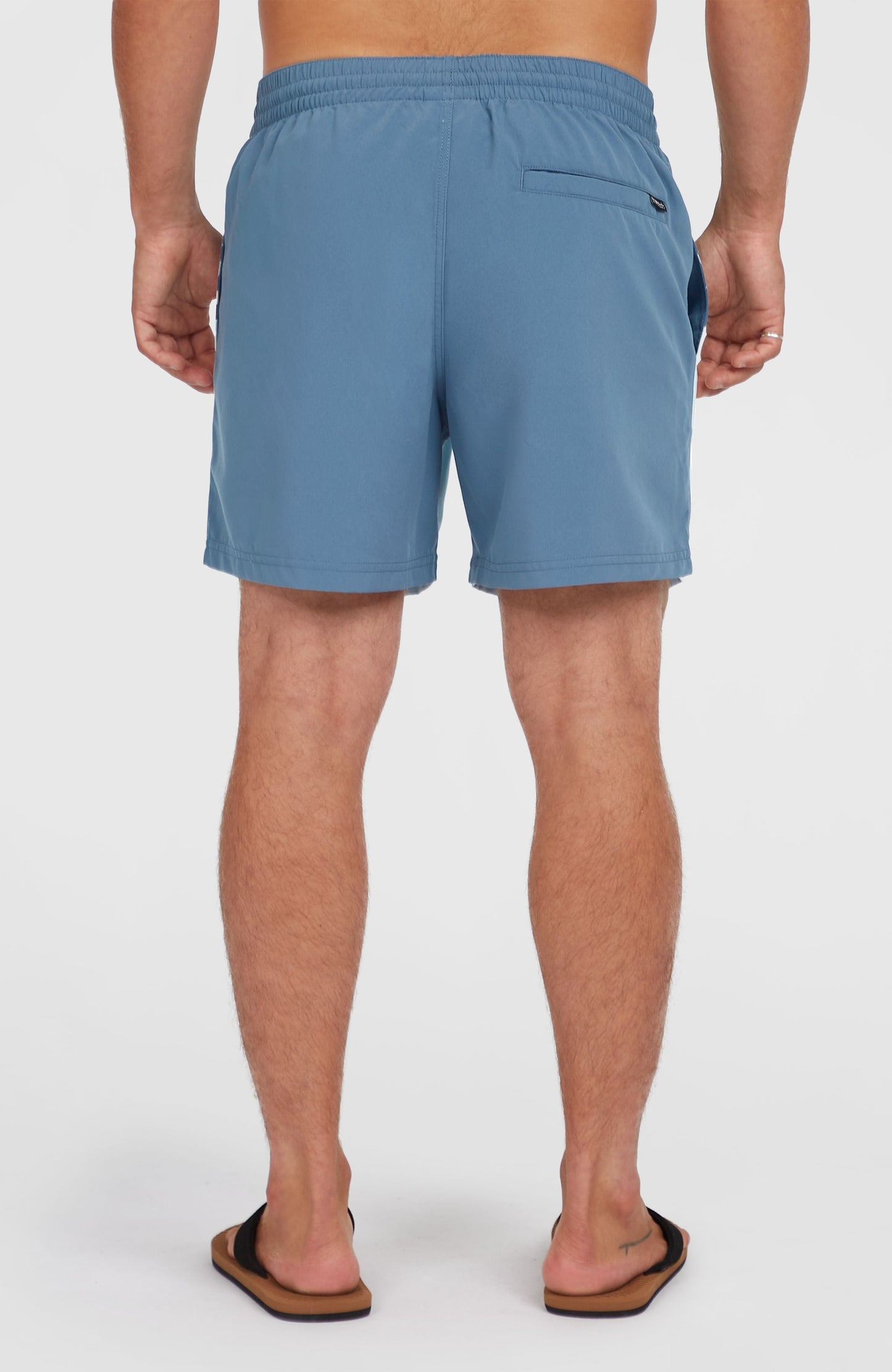 Cali Block 15'' Swim Shorts Men Blue Dipped Leaves