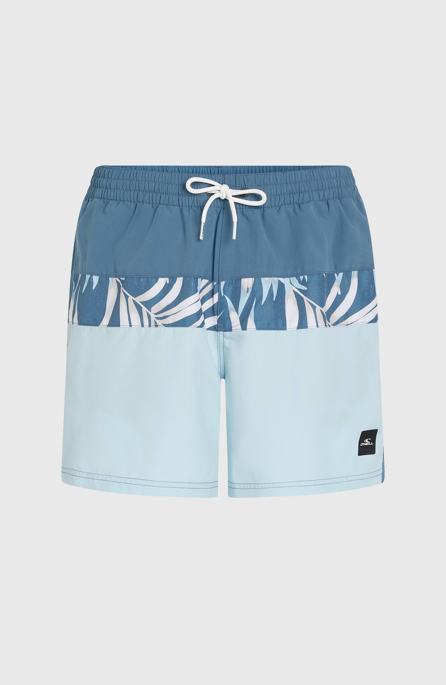 Cali Block 15'' Swim Shorts Men Blue Dipped Leaves
