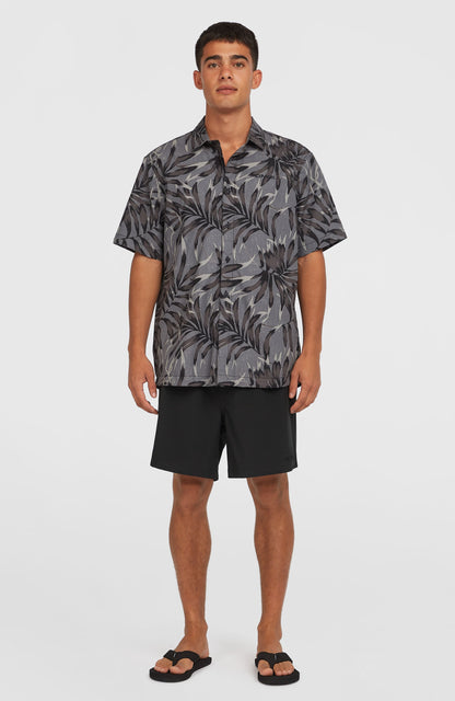 Pocket Print 16'' Swim Shorts Men Black Out