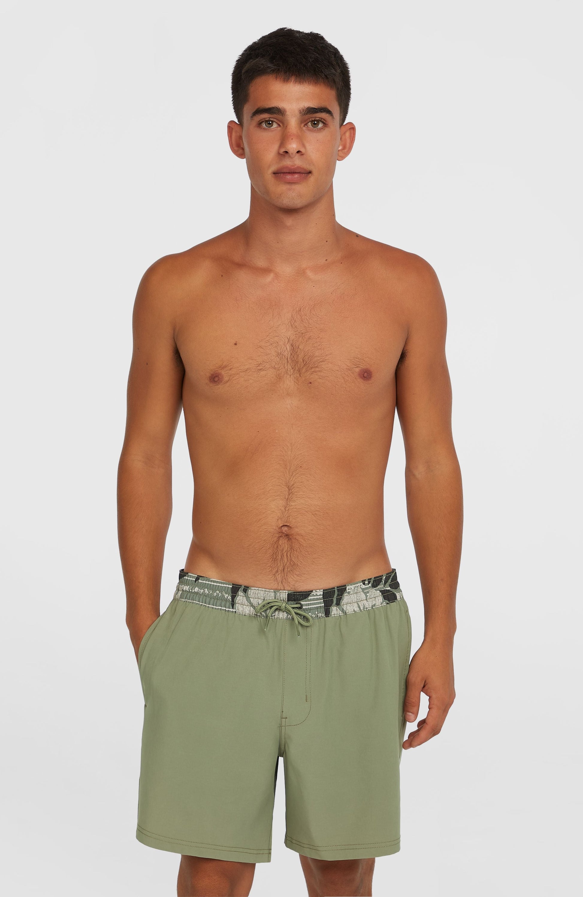 Pocket Print 16'' Swim Shorts Men Avery Fern