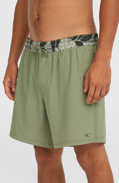 Pocket Print 16'' Swim Shorts Men Avery Fern